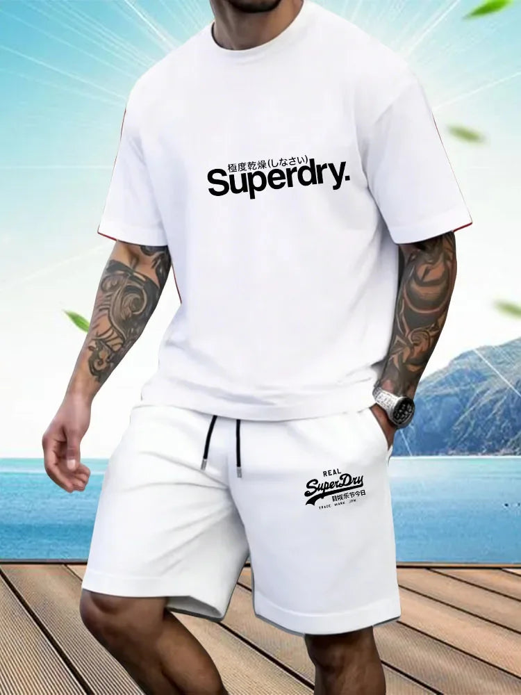2026 neue Herren-Sportbekleidung Kurzarm-T-Shirt und Sportshorts Sommer Casual Jogginghose Set Herren zweiteilige T-Shirt-Sets