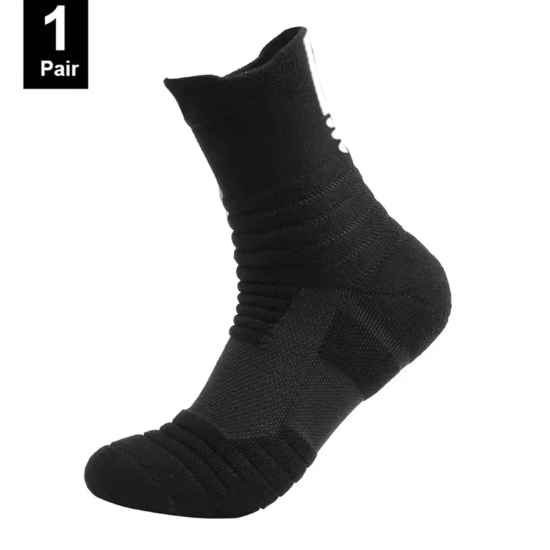 1/3 Paar rutschfeste Fußballsocken für Herren, Baumwollsocken, kurze oder lange Schaftlänge, für Fußball und Basketball, atmungsaktiv und geruchshemmend, Größe 39–45