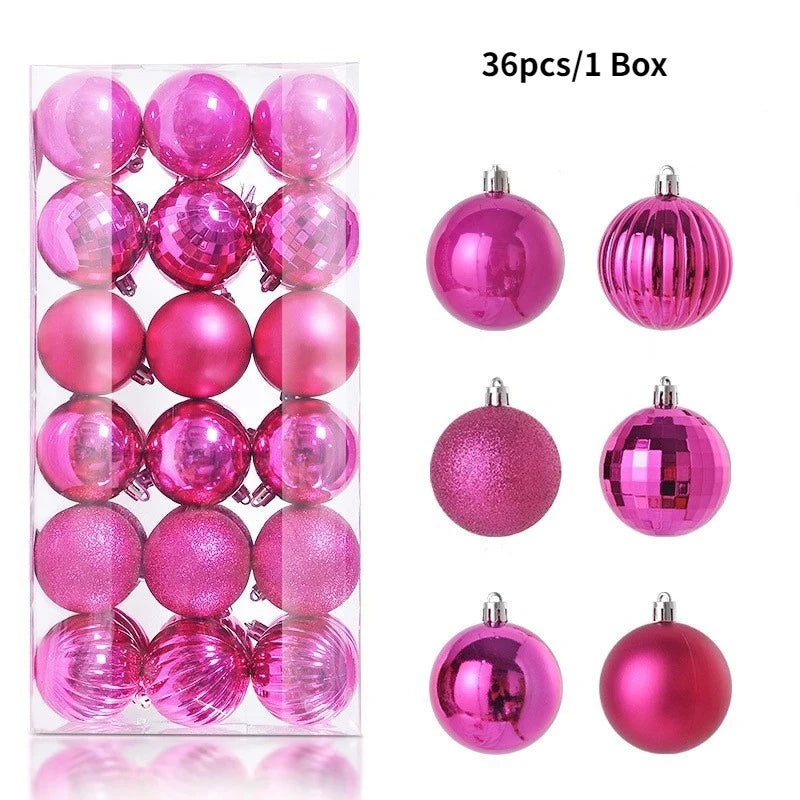 4CM Christmas Ball Decoration Hanging Xmas Tree Pendent Ornaments for Home Decor Navidad New Year 2026 Party Supplies Accessory