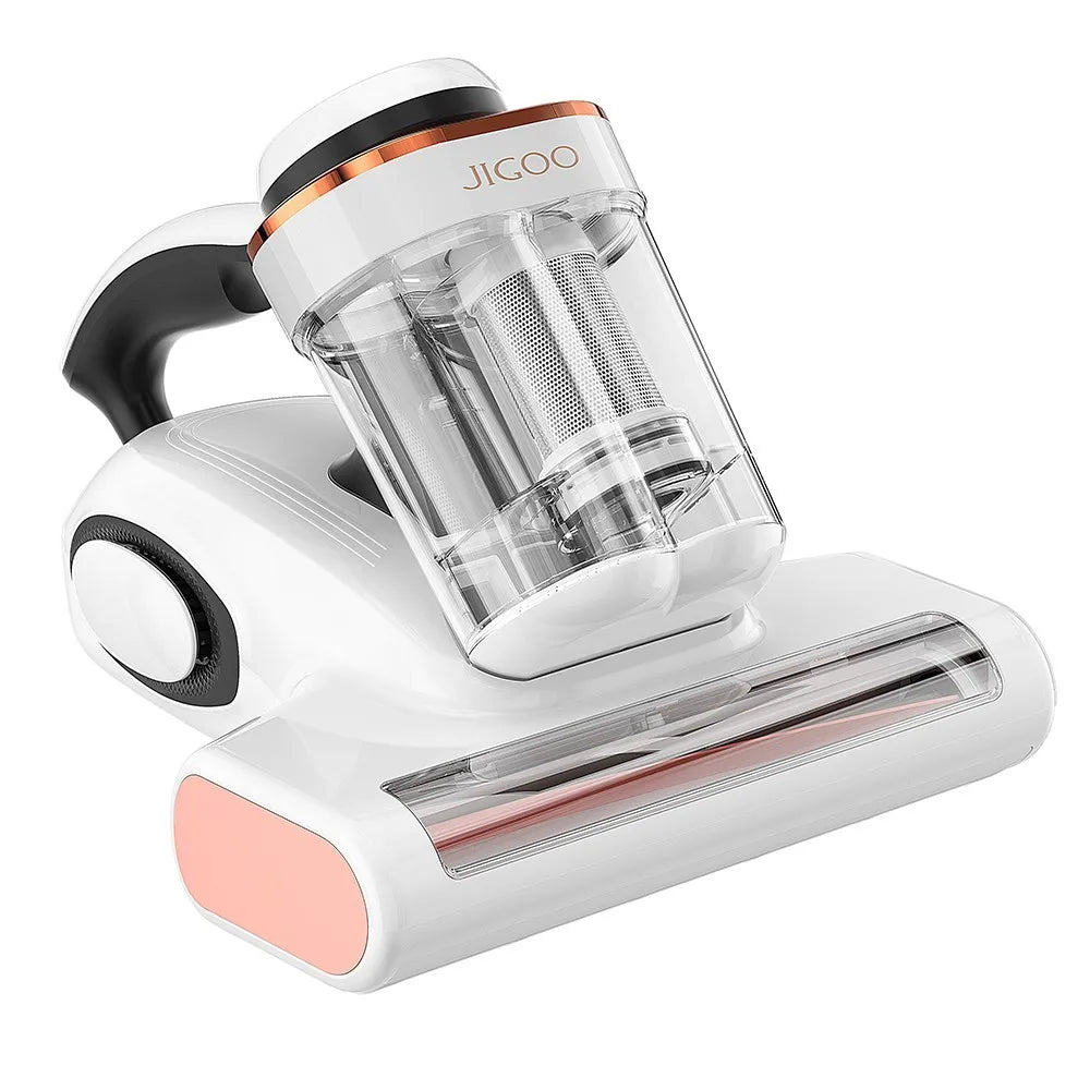 JIGOO J300 Aspirateur intelligent à double bac anti-acariens 500W avec Aspiration 13Kpa Capteur d'acariens Conception à double bac Rouleau de brosse en métal Air chaud 55 ℃