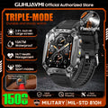 New 1500mAh Military Outdoor Smartwatch For Men LED Flashlight IP69K Waterproof GPS Sports 2.01-inch Bluetooth Call Smart Watch