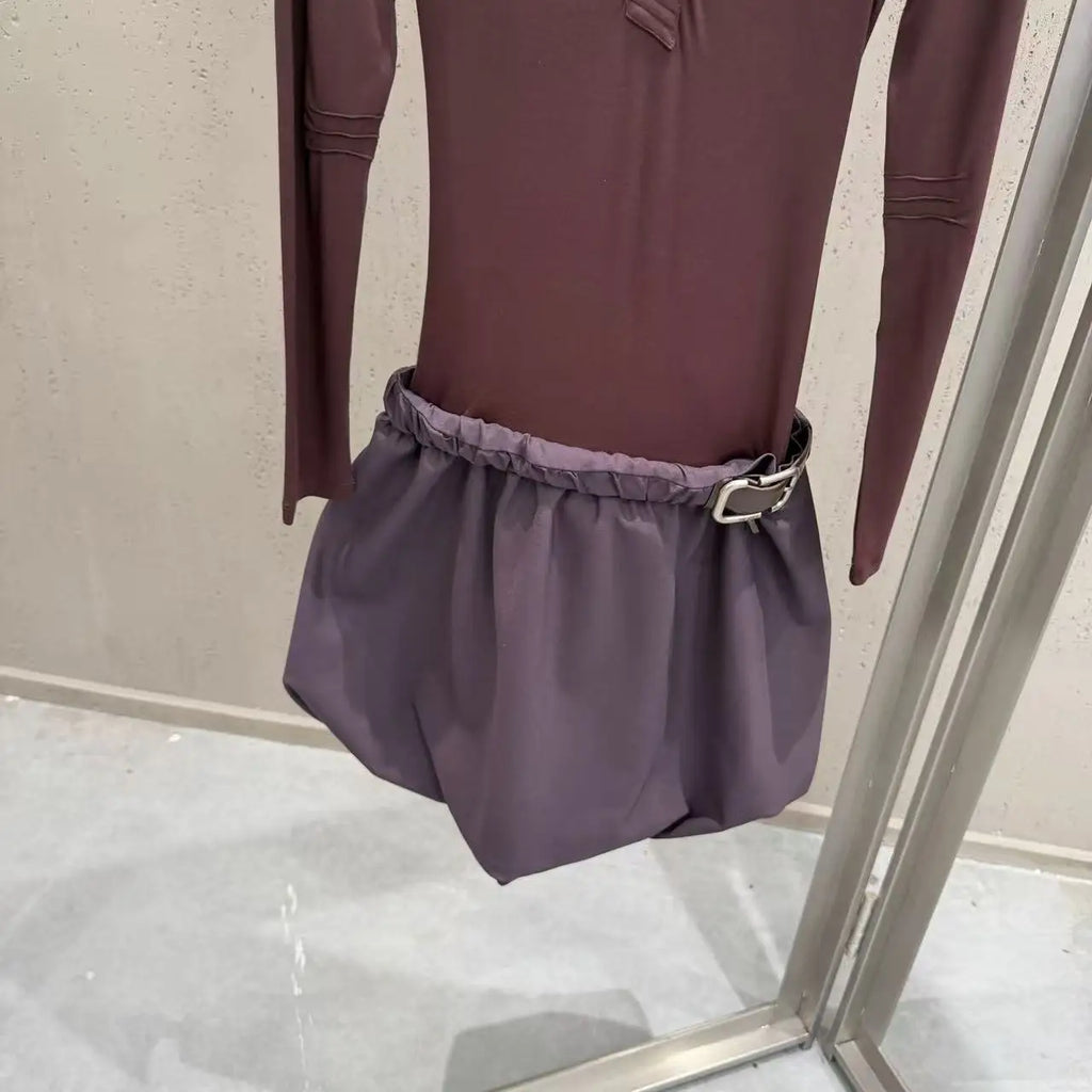 Abito da donna a lunghezza midi con colletto a revers