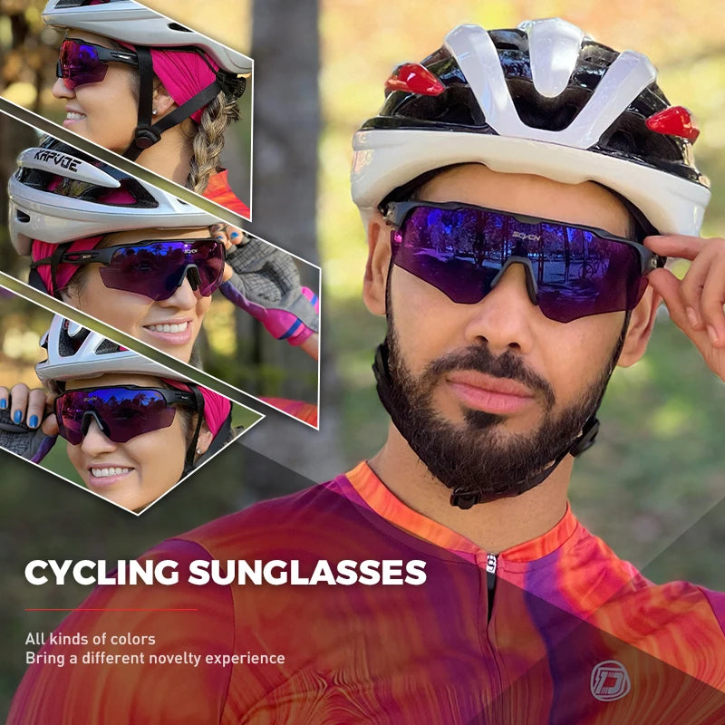 Gafas de ciclismo SCVCN para hombre y mujer, gafas de bicicleta de montaña MTB UV400 polarizadas, protección para pesca, fotocromáticas y deportivas
