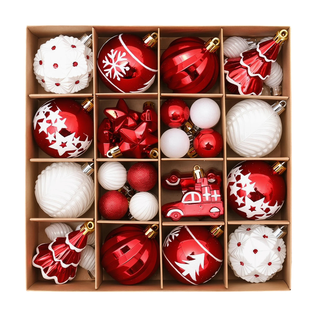 42Pcs Christmas Ball Merry Christmas Tree Topper Decoration for Home Decor Holiday New Year 2026 Navidad Gifts Supplies