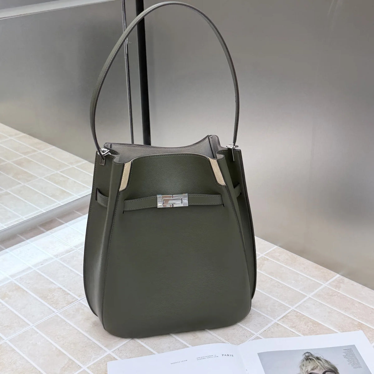 2026 New Fashion Women Bags Luxury Brand Genuine Leather Shoulder Bags Ins Hot Cowhide Leather Bucket Bags Top Quality Handbags