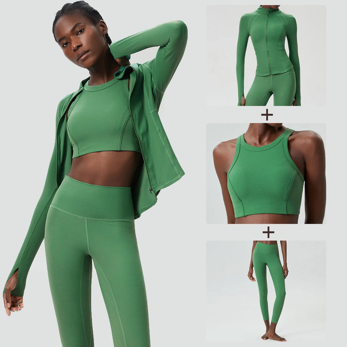 Ensemble yoga femme, 3 pièces