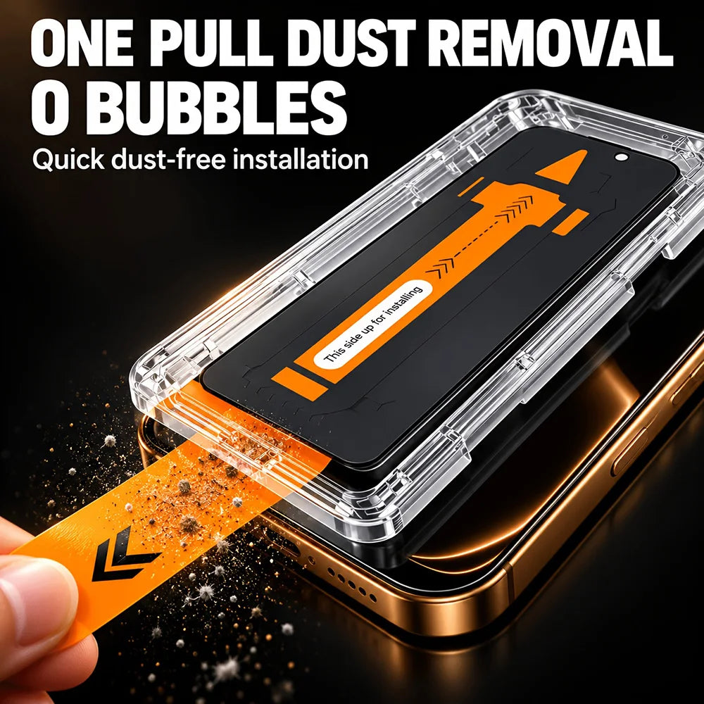 3PCS Automatic Dust Removal Privacy Screen Protector for iPhone 18 Pro Max / 18 Pro / 17 Pro Max Anti-Spy Protective Film iPhone 17 Pro 16 15 Pro Max Full Cover Tempered Glass