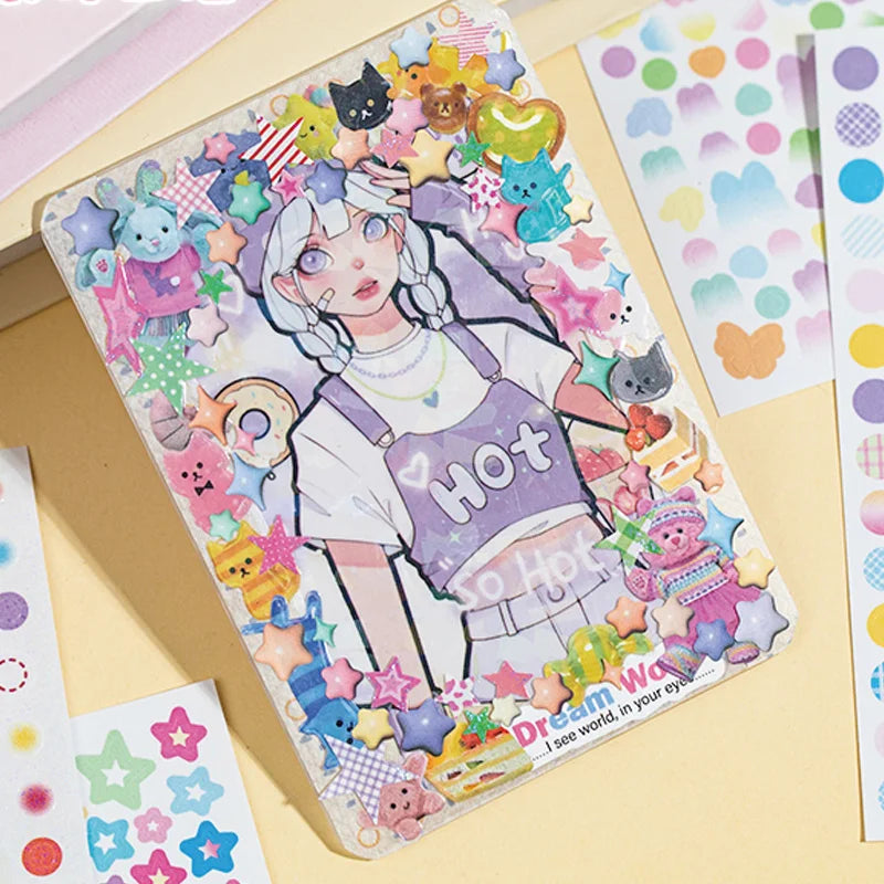Creative Sticker Book, DIY Decorative Stickers for Journaling, Scrapbooking and Picture Book Decoration