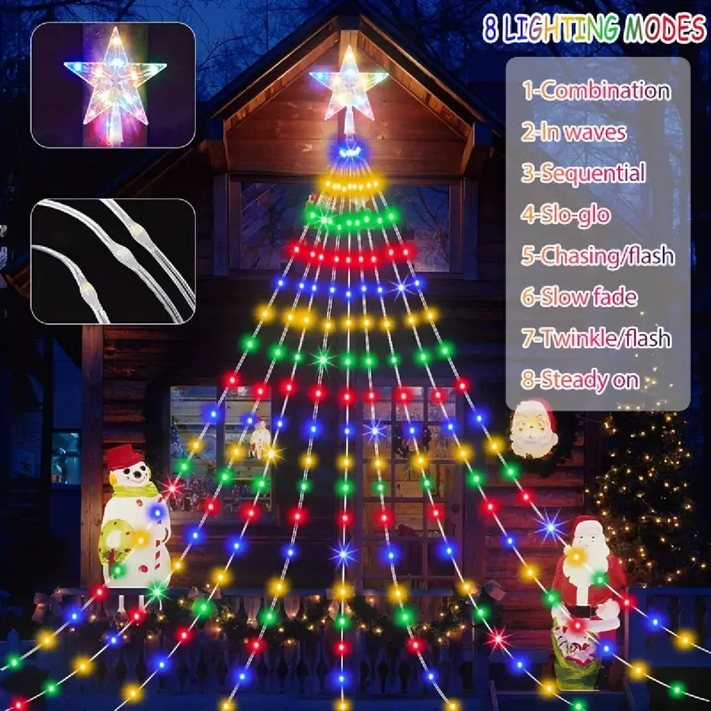 LED Outdoor Christmas String Lights 2/3M USB Waterproof Fairy Lights With 8 Lighting Modes For Garden Christmas Tree Party Decor