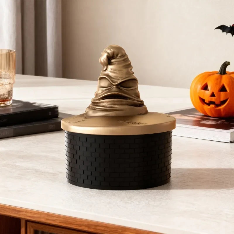 Christmas, Halloween, scented plaster cement resin wizard hat grid pattern storage jar candle cup silicone mold