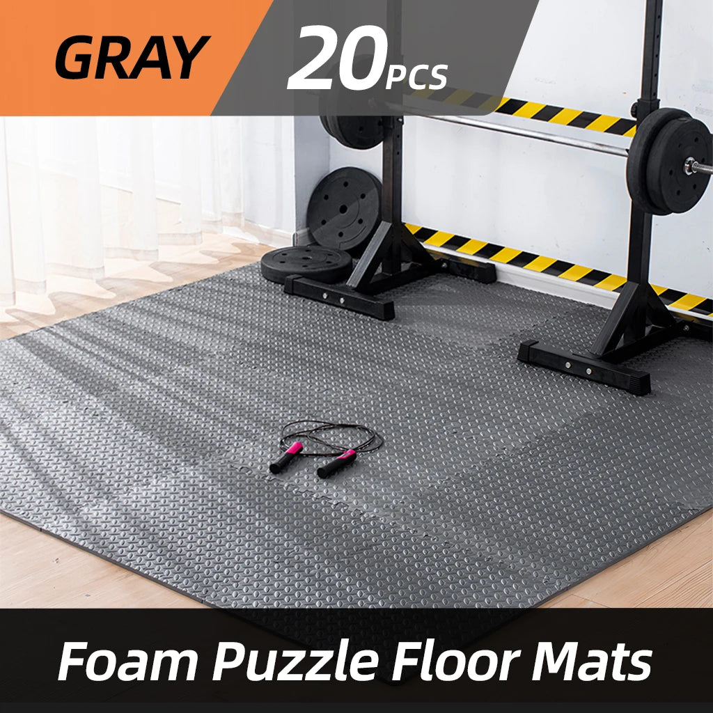 EVA Interlocking Gym Floor Mats, 31 × 31 cm