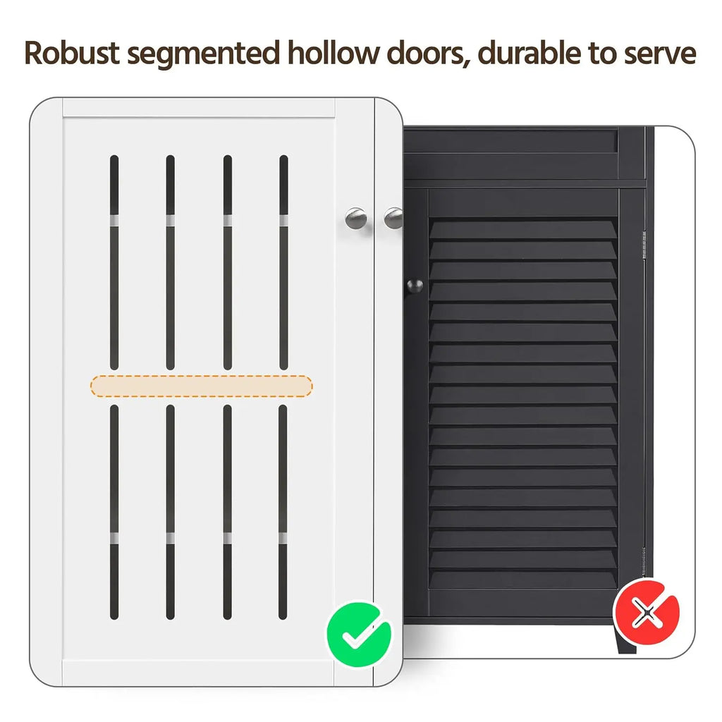 Storage Cabinet and Storage with Louvered Doors for Home,White, Customized
