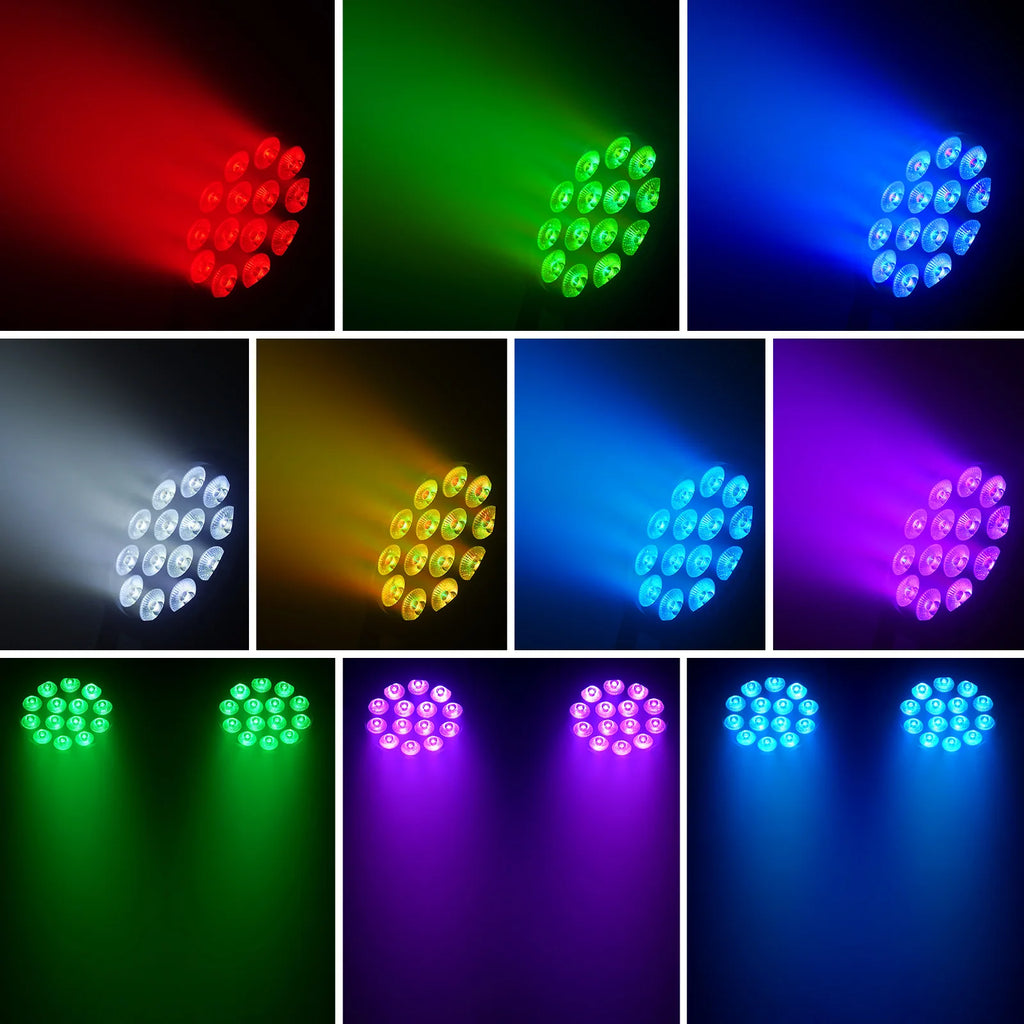 U'King 80W Par Scheinwerfer 4-in-1 RGBW 14 LED Bühneneffektlicht DMX512 Par Licht mit Fernbedienung für KTV Bar DJ Disco