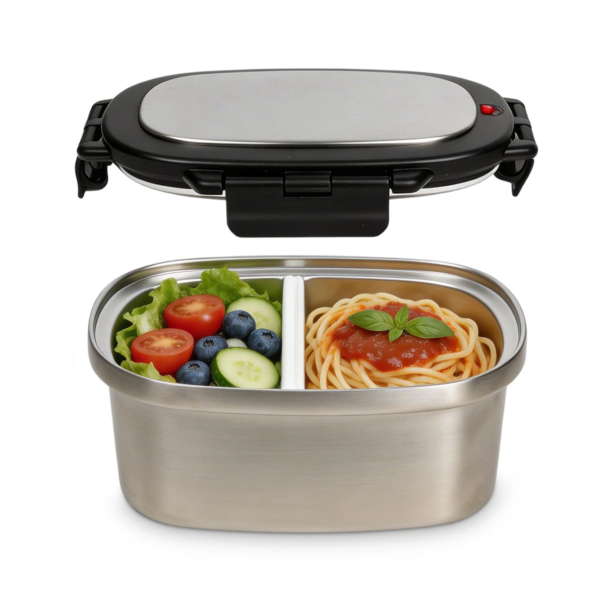 Fiambrera térmica aislada al vacío KOOMADE con bolsa térmica, acero inoxidable 304, caja bento dividida a prueba de fugas, mantiene el calor 4h y el frío 8h, recipiente de comida portátil para oficina y pícnic