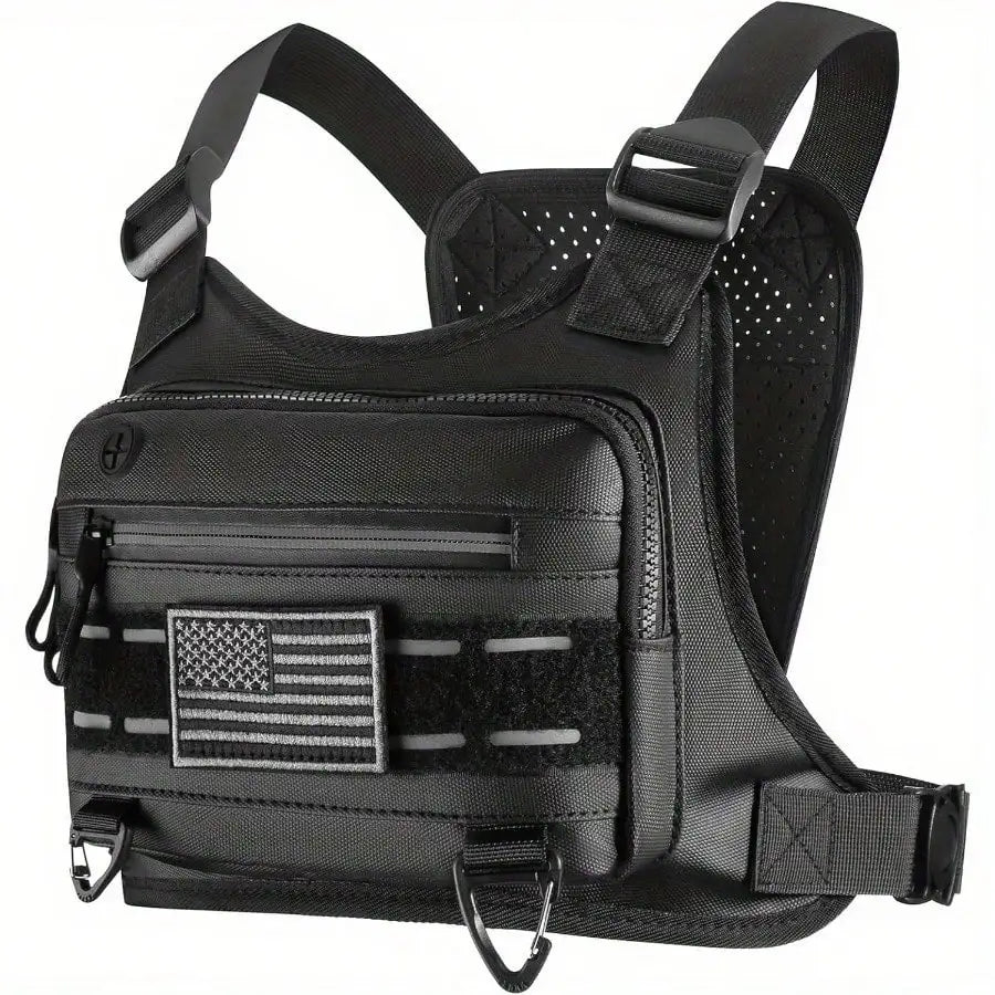 Sacoche de poitrine pour homme et femme, sac de course de haute qualité avec porte-téléphone, sac à dos tactique de course pour le sport et les activités de plein air