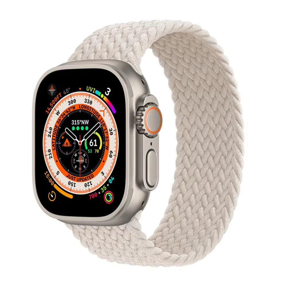 Braided Solo Loop Strap For Apple Watch 11 Bands 46mm 42mm 44mm 40mm 41mm 45mm 49mm Correa iWatch Series 10 9 8 SE 7 6 Ultra 3 2