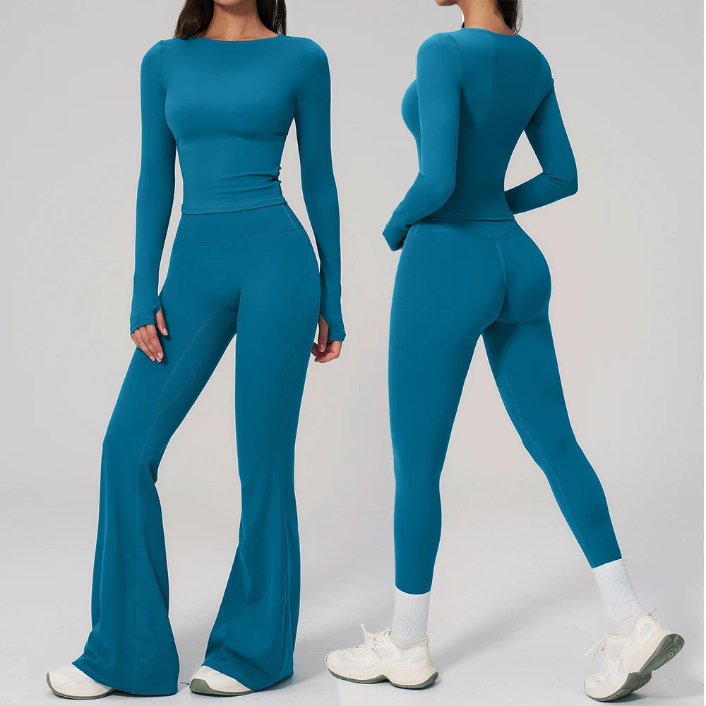 Ensemble yoga femme, 2 pièces, haut et legging