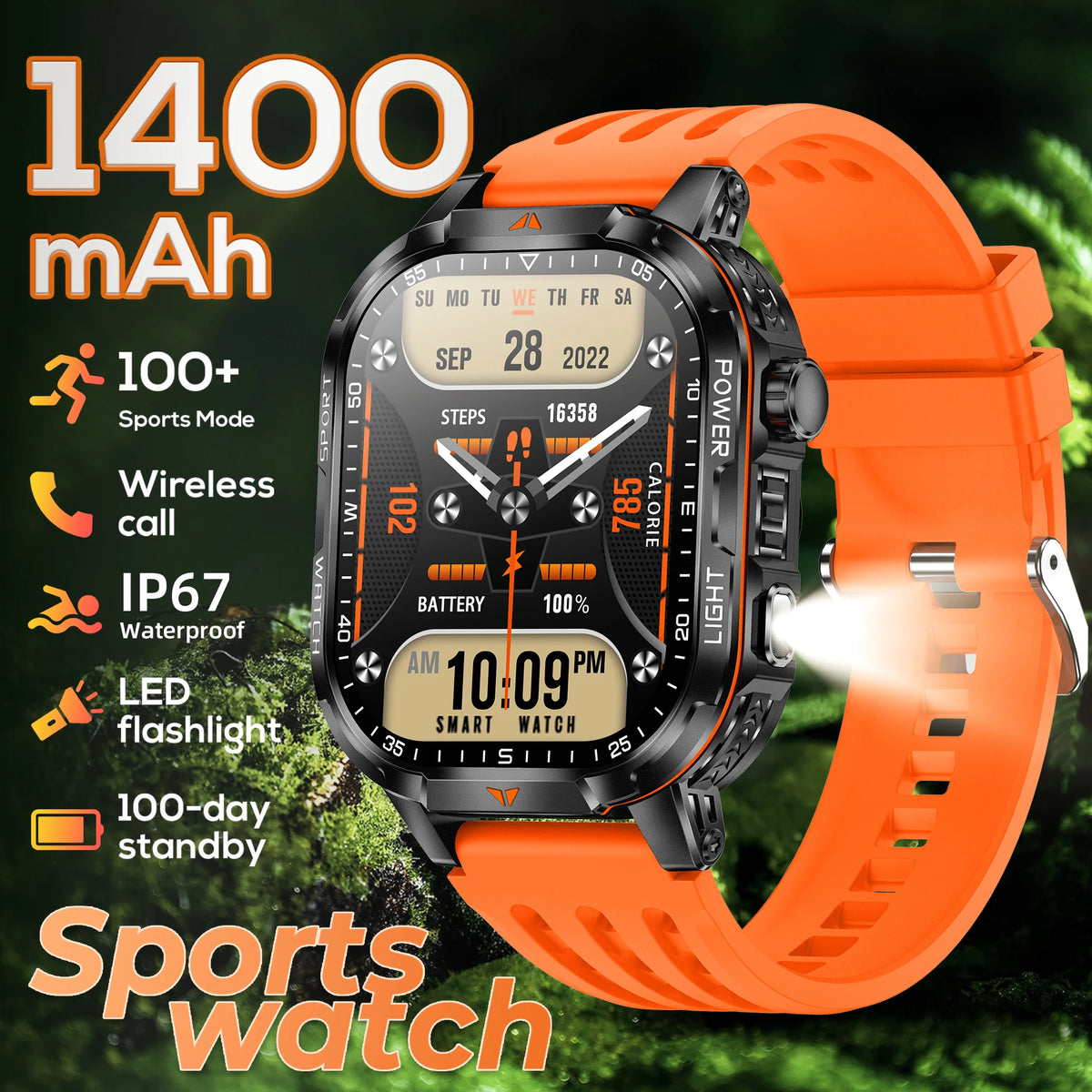 Smartwatch TFT da 2,01″ con chiamate Bluetooth e GPS via smartphone