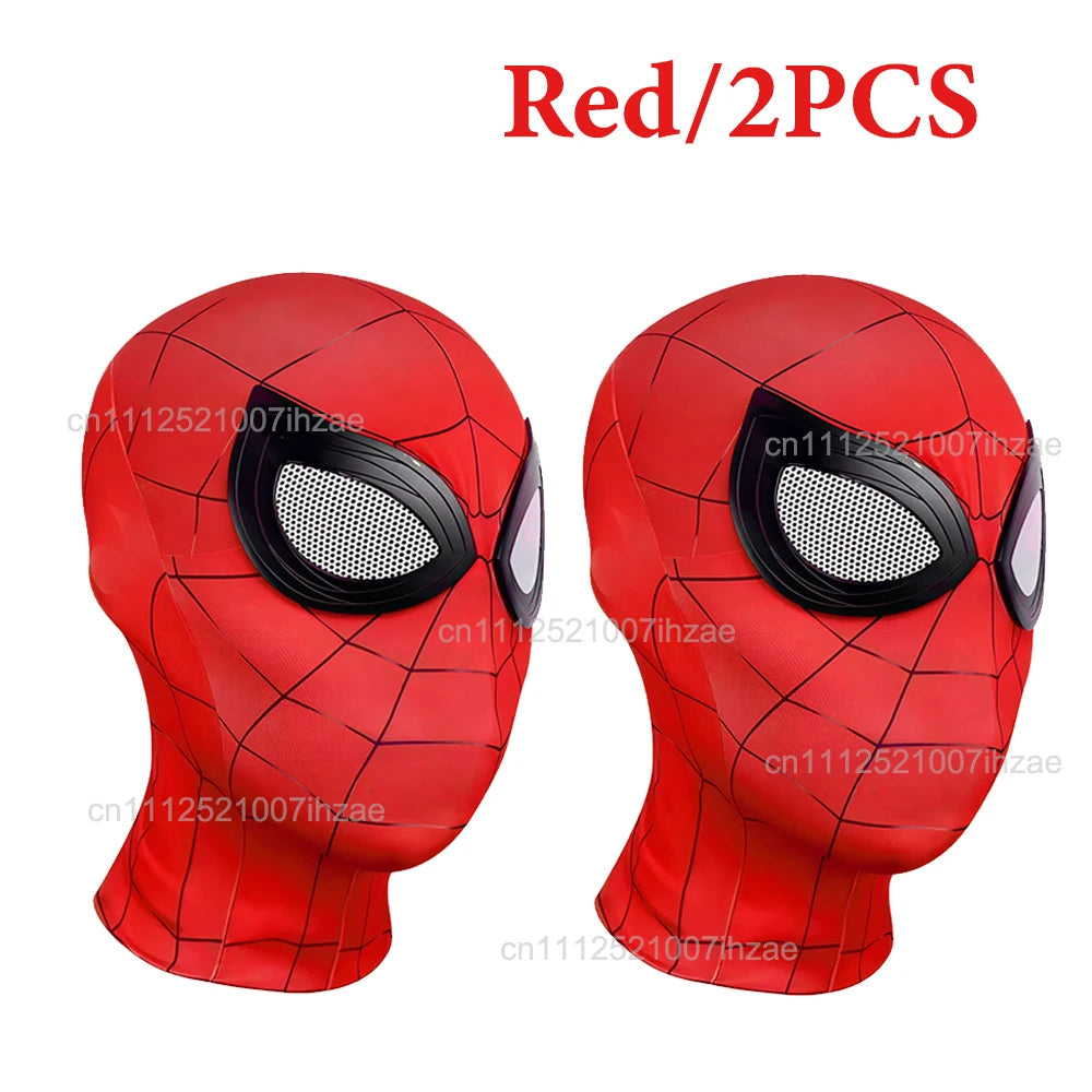 1/2 Stück Spiderman-Atemschutzmasken, hoch elastische Maske mit lustigen Spinnenaugen, für Erwachsene und Kinder, Cosplay, Party, Halloween-Kostümzubehör