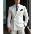 Men's Two-Piece Suit Set: Straight-Leg Trousers, Slim Fit, Turn-Down Collar, Long-Sleeve Blazer Ensemble for Weddings, Evenings, and Work, Spring 2026