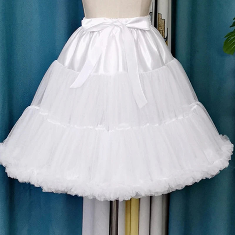 Sottogonna in poliestere con vita regolabile, lunghezza 45 cm
