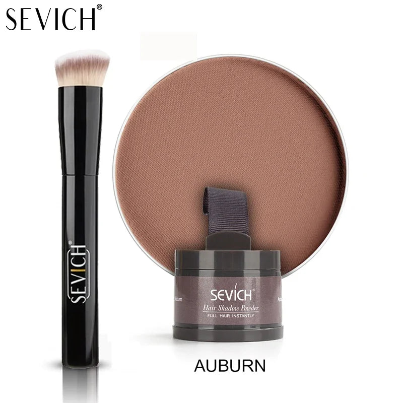 SEVICH Hairline Shadow Powder with Brush, Water- and Sweat-Resistant Hair Loss Concealer, Bald Spot Cover-Up Powder for Women and Men
