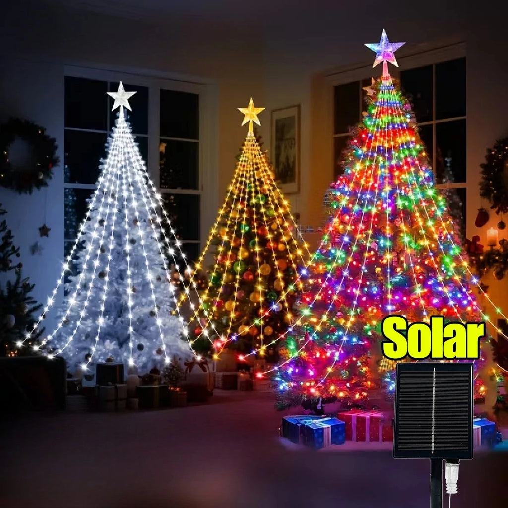 Christmas Trees New Year's Eve Decorations Christmas Decoration 2025 Garden Ambience  Lights  Christmas Star String Lights