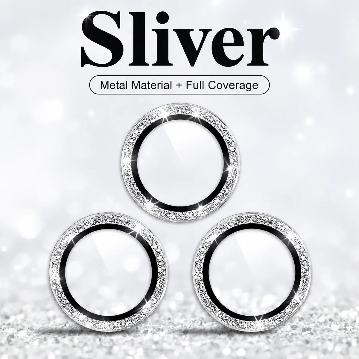 2-3Pcs Original Official Glitter Camera Len Protector For IPhone 18 17 16 15 Pro Max Duo Tempered Glass Metal Ring Covers