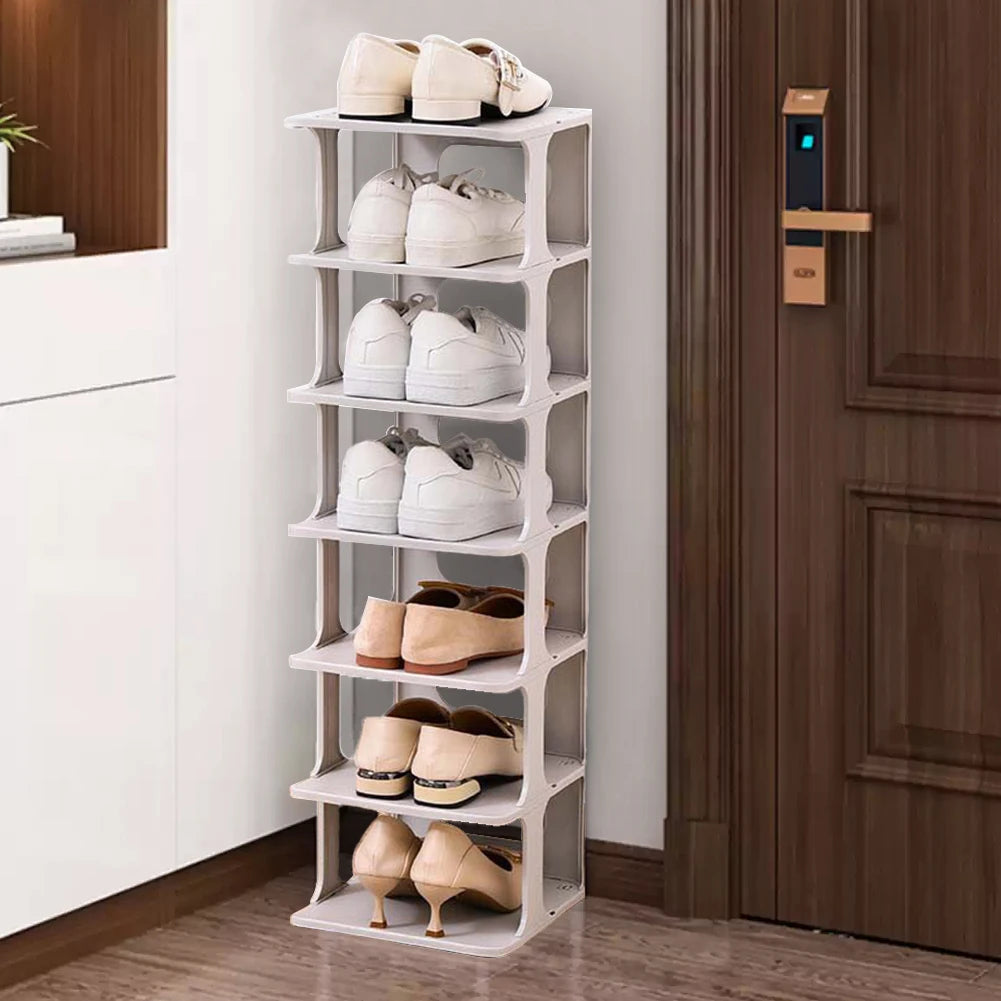 【Breeins】Étagère à chaussures empilable à 4/6 niveaux pour entrée, rangement de chaussures, étagère de décoration intérieure
