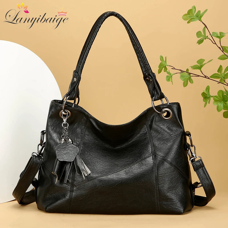 High Quality Women's Handbag Soft Leather Luxury High-capacity Designer Women's Bags Shoulder Retro Fashion Going Out for Travel