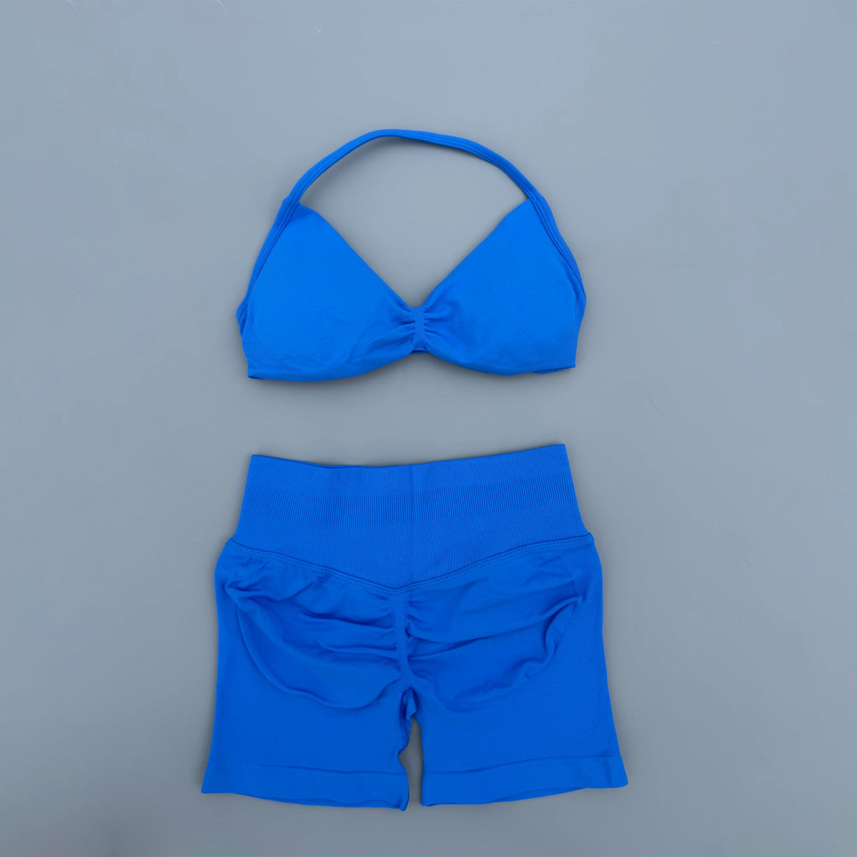 Conjunto de yoga de mujer, 2 piezas, top y pantalón corto
