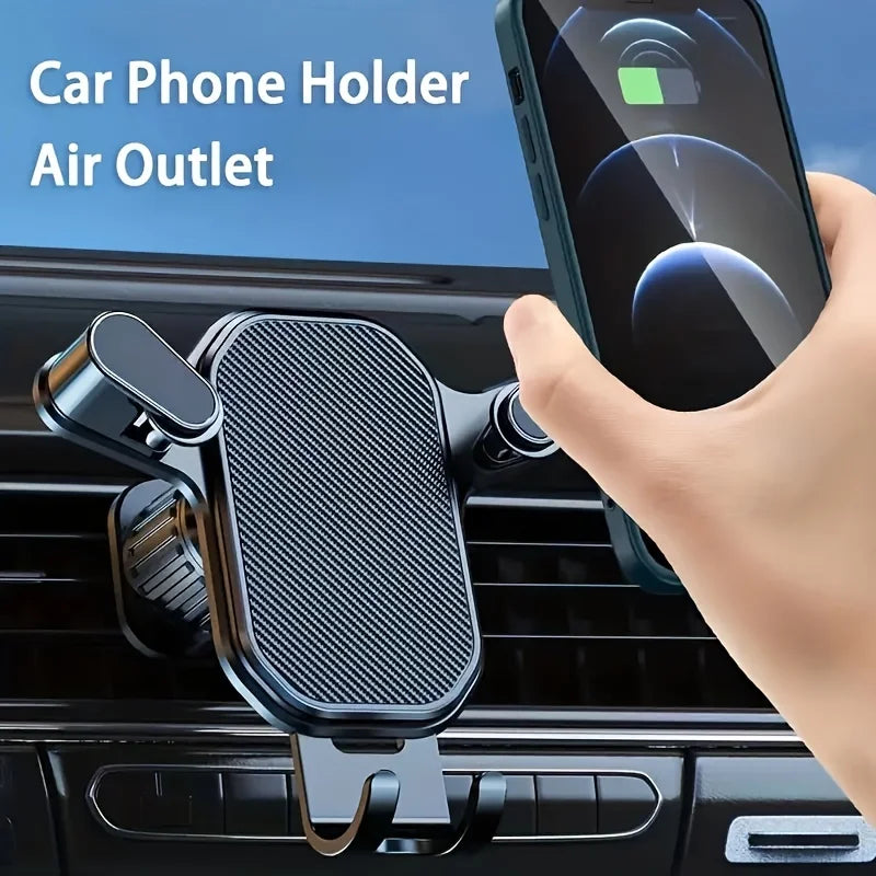 Support téléphone voiture grille d'aération, fixation pince pour smartphone et GPS de 4,7 à 6,7 pouces