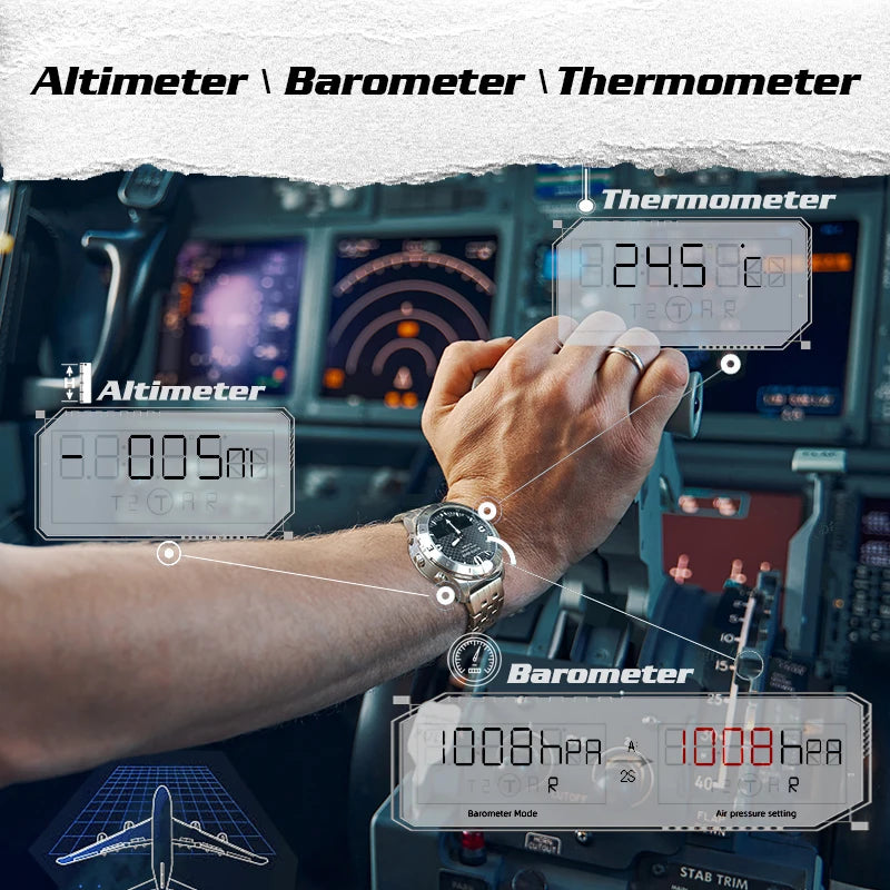 NORTH EDGE Outdoor Digital Watch with Altimeter and Compass