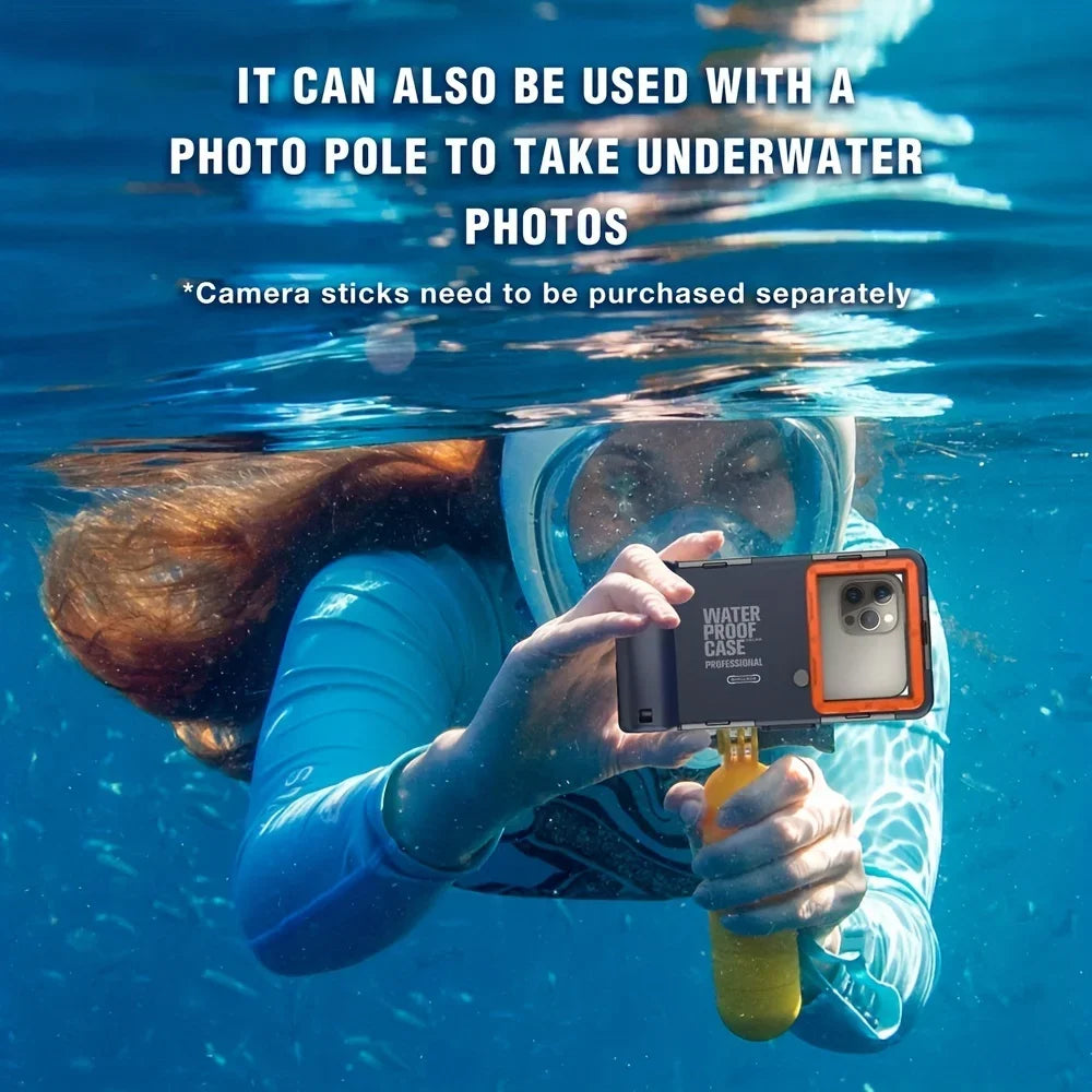Waterproof Phone Case Holsters & 15m Diving 50ft Swimming Premium Protective Housing & Lanyard For iPhone Samsung 6.8" Phone