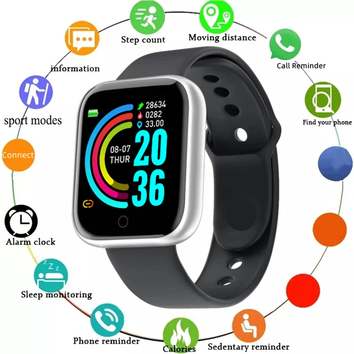 CHAONB Y68 Smartwatch with Activity Tracking