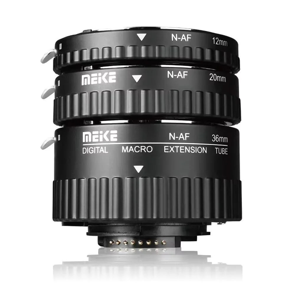 Meike N-AF-B Auto Focus Macro Extension Tube Set 12 20 36mm Adapter Ring for Nikon D3100 D5000 All DSLR AF AF-S DX Camera Lenses