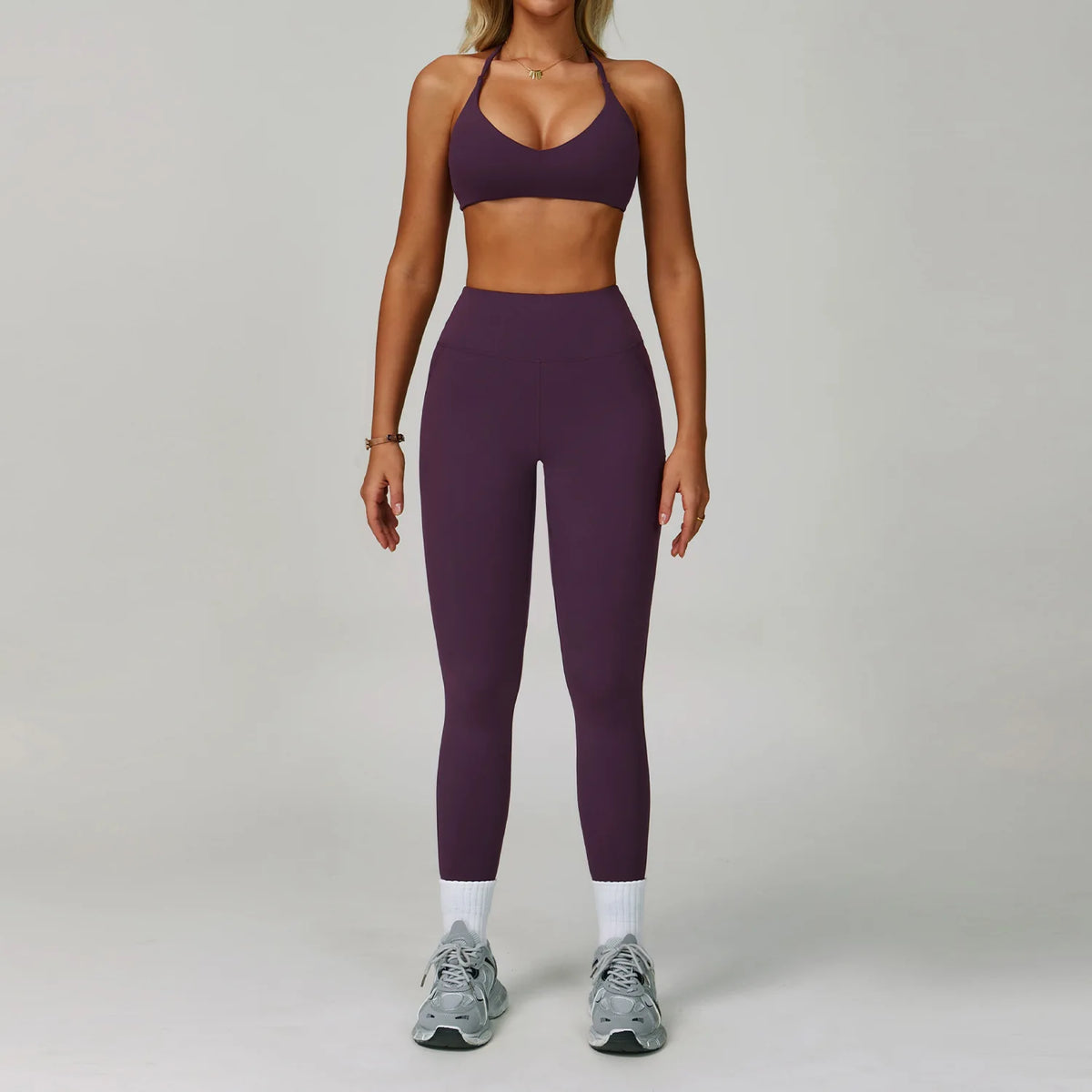Conjunto de yoga de mujer, 2 piezas, top y leggings