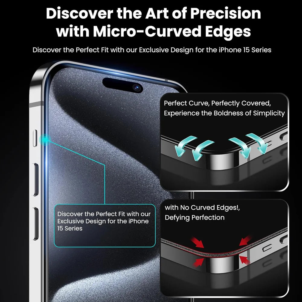 Screen Protection For iPhone 16 15 17 18 14 13 12 11 Pro Max Tempered Glass iPhone 15 Pro Camera Lens Film iPhone 16 Plus 13 Min