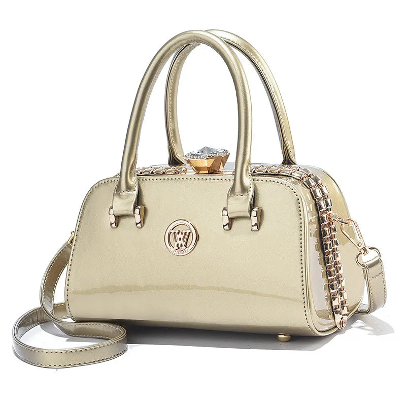 Exquisite Bright Leather Luxury Women Bags Elegant Female Shoulder Crossbody Bags High Quality Female Messenger Tote Sac