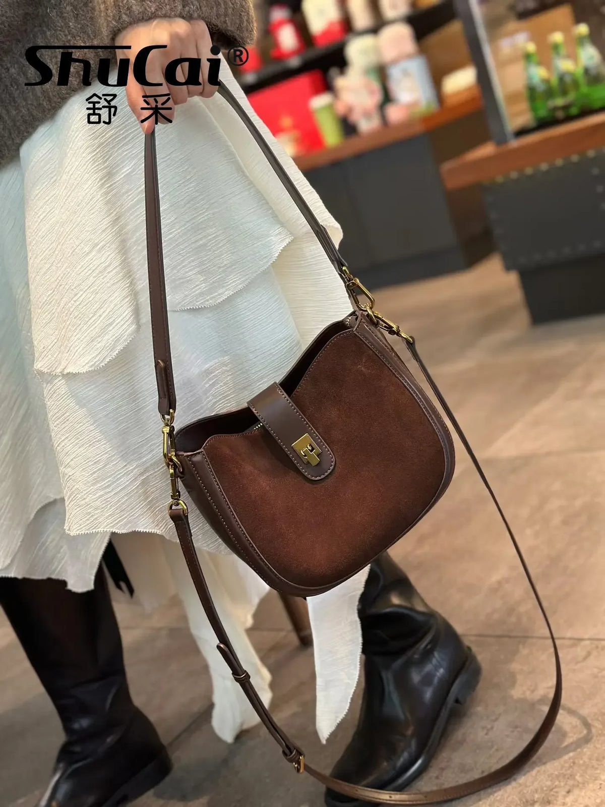 Women‘s Genuine Grade Leather Shoulder Crossbody Bags Soft Cowhide Ladies Handbag Fashion Luxury Designer Female Half Moon Bag