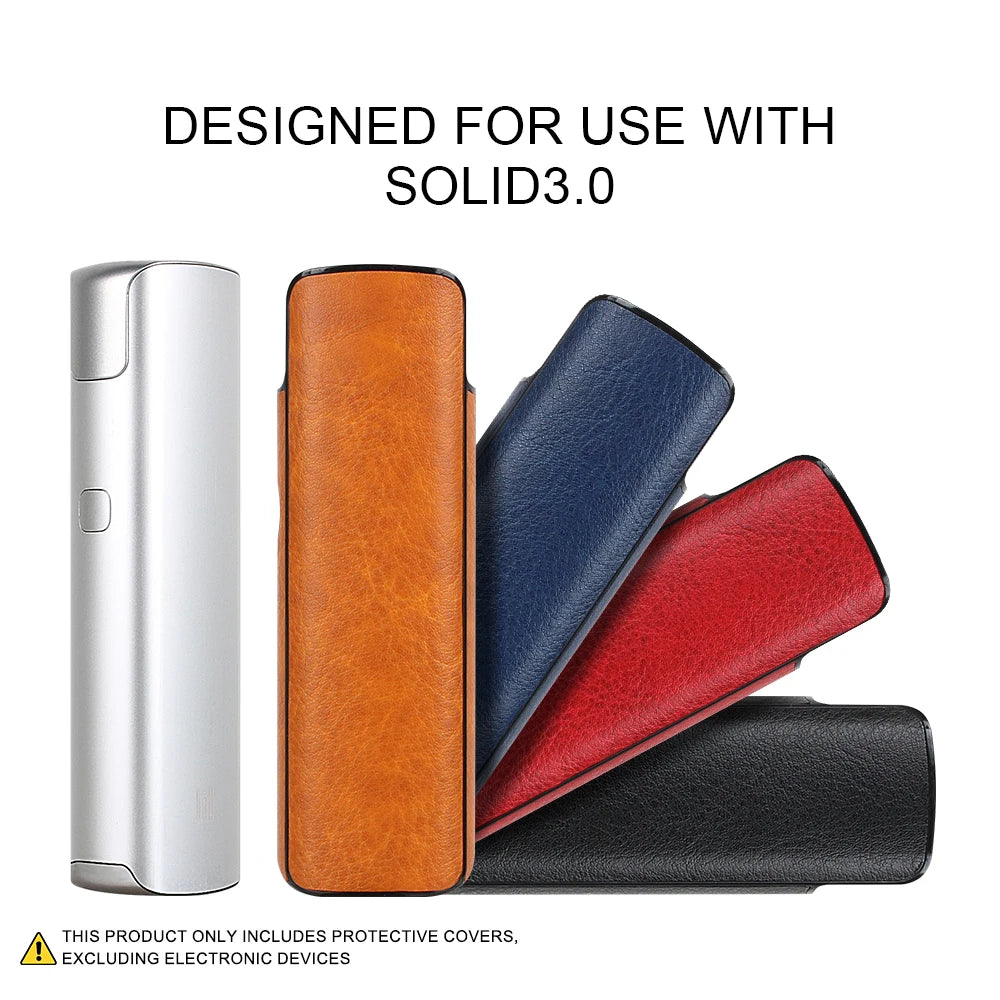 Funda protectora de piel sintética (PU) adecuada para LiL SOLID 3.0, con una textura moderna para proteger los accesorios de cigarrillos electrónicos