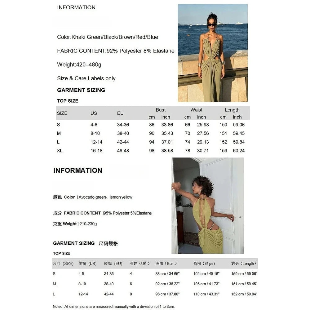 Women's long dress with thin straps and ruched detail