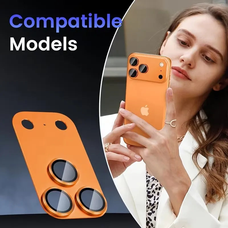 1pc Protective Film for iPhone 17 18 Pro Max For iPhone 17 18 Pro/17 Air DUO Full Coverage Camera Lens Protection Metal Frame