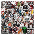 50 Stück Halloween Horrorfiguren-Aufkleber Horror-Atmosphäre Dekoration Graffiti Wasserbecher wasserfeste Aufkleber