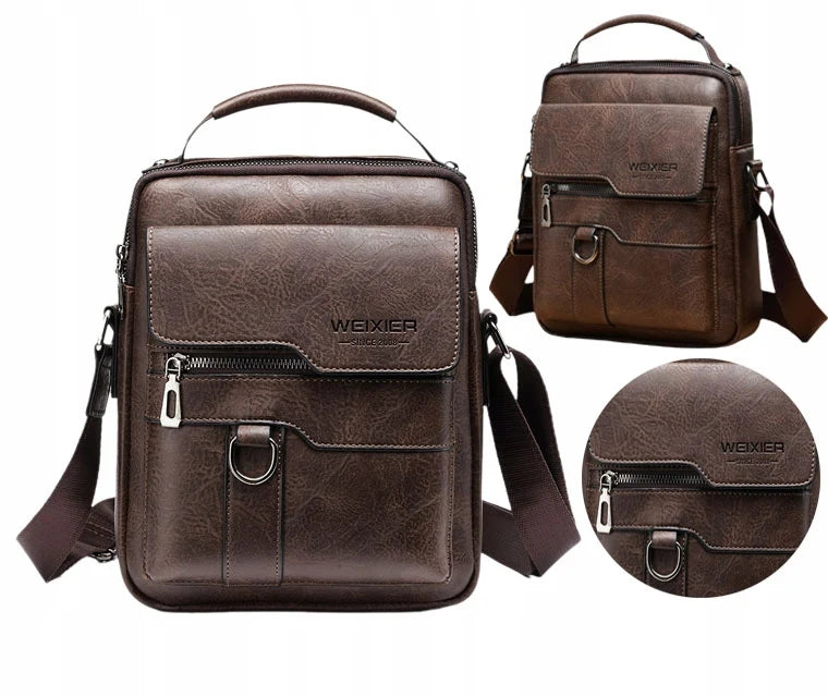 Men’s PU Leather Shoulder Satchel