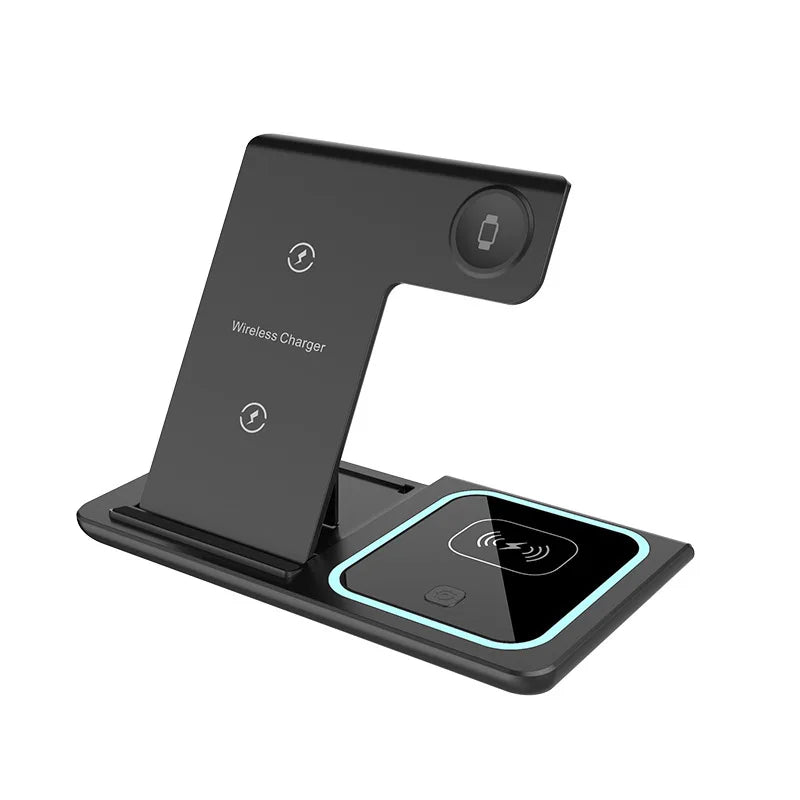 3 in 1 Magnetic Wireless Charger Stand for Magsafe iPhone 17-2 Apple Watch 8/7 & Airpods Pro Fast Charging Station