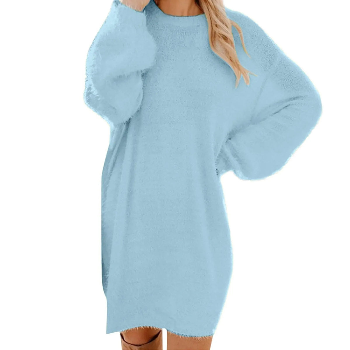 Abito maglione da donna a maniche lunghe