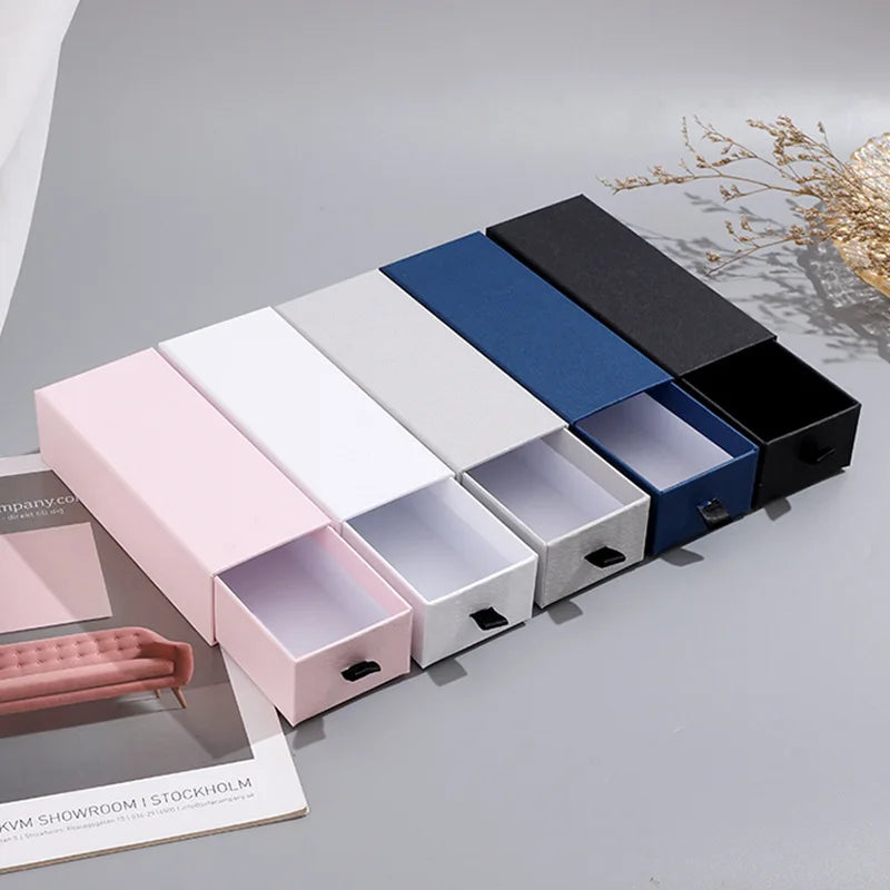 12pcs Drawer Gift Boxes For Wedding Birthday Christmas Party Necklace Watch Jewelry Gifts Packaging Box