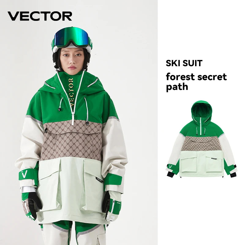 Giacca da sci donna VECTOR HXF70073 con cappuccio