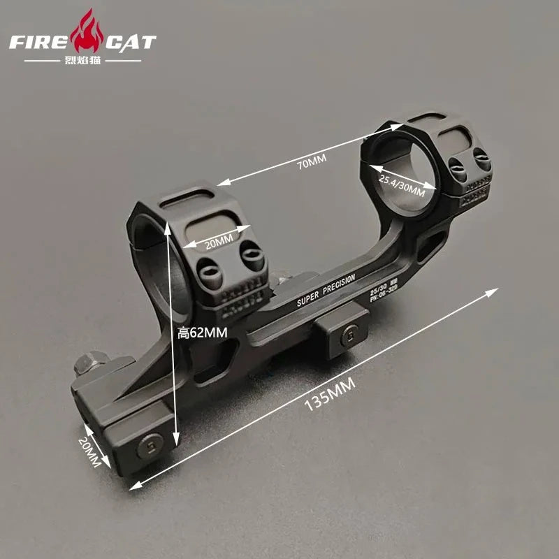 Almacén en EE. UU. Anillos de montaje tácticos GEISSE para mira telescópica, soporte en voladizo para mira óptica, 25,4 mm/30 mm, soporte para AR15 para riel de 20 mm